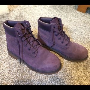 Purple Timberland boots